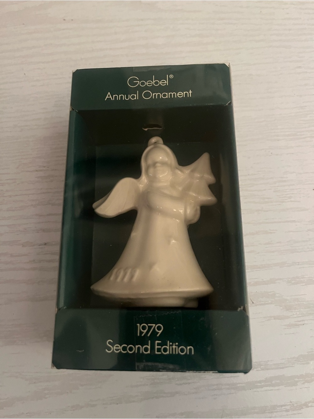 Goebel White Porcelain Angel Annual Ornament
